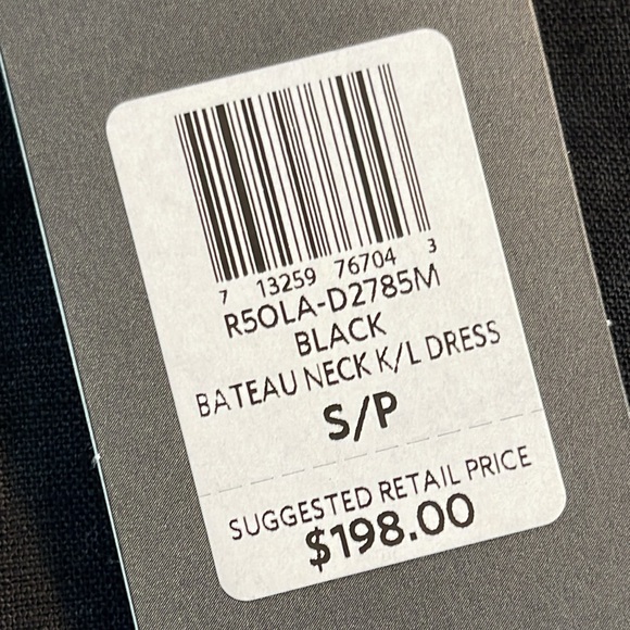 Eileen Fisher black organic linen bateau neck casual dress size S/P - Picture 7 of 8